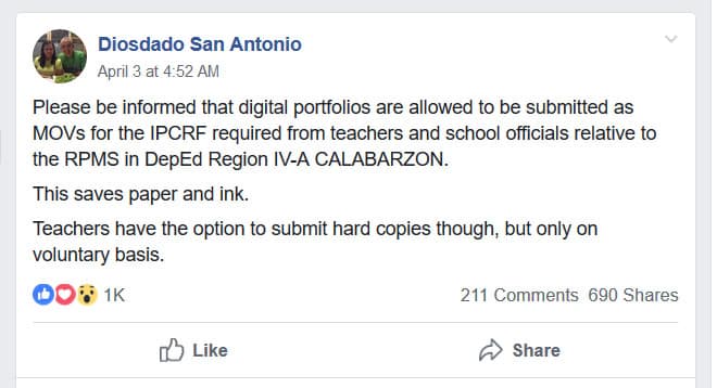 Diosdado San Antonio, Regional Director, Region IV-A CALABARZON