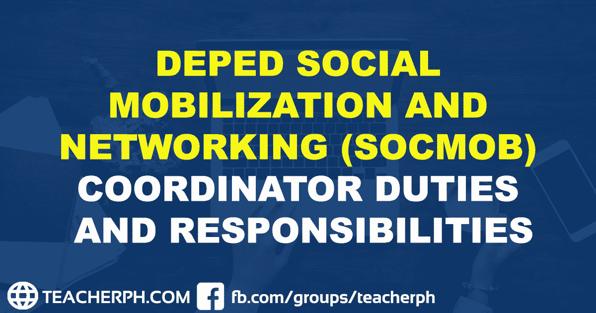 DepEd Social Mobilization and Networking (SocMob) Coordinator Duties