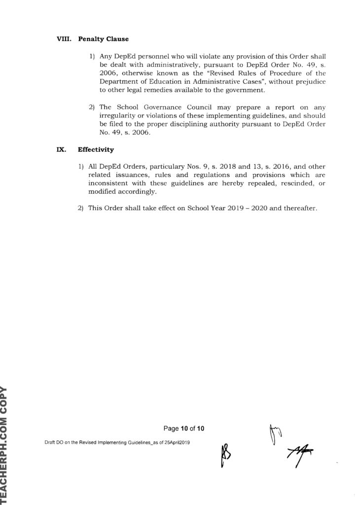 Deped Releases 2019 Revised Guidelines on Schools MOOE