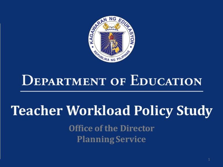Deped teachers workload policy study teacherph