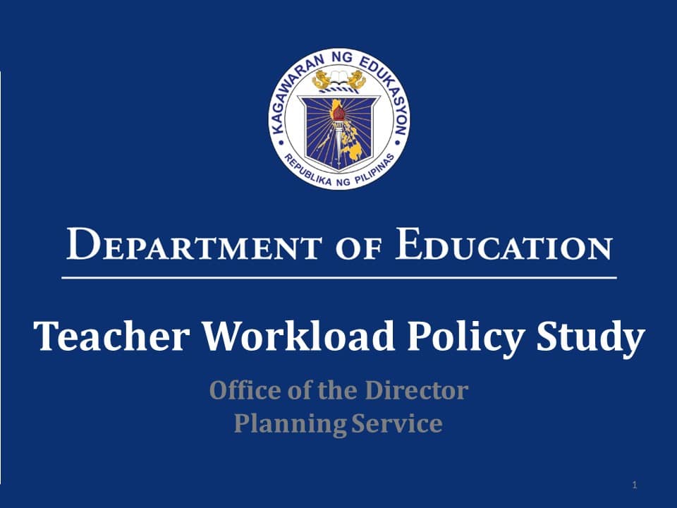 DepEd Teacher’s Workload Policy Study