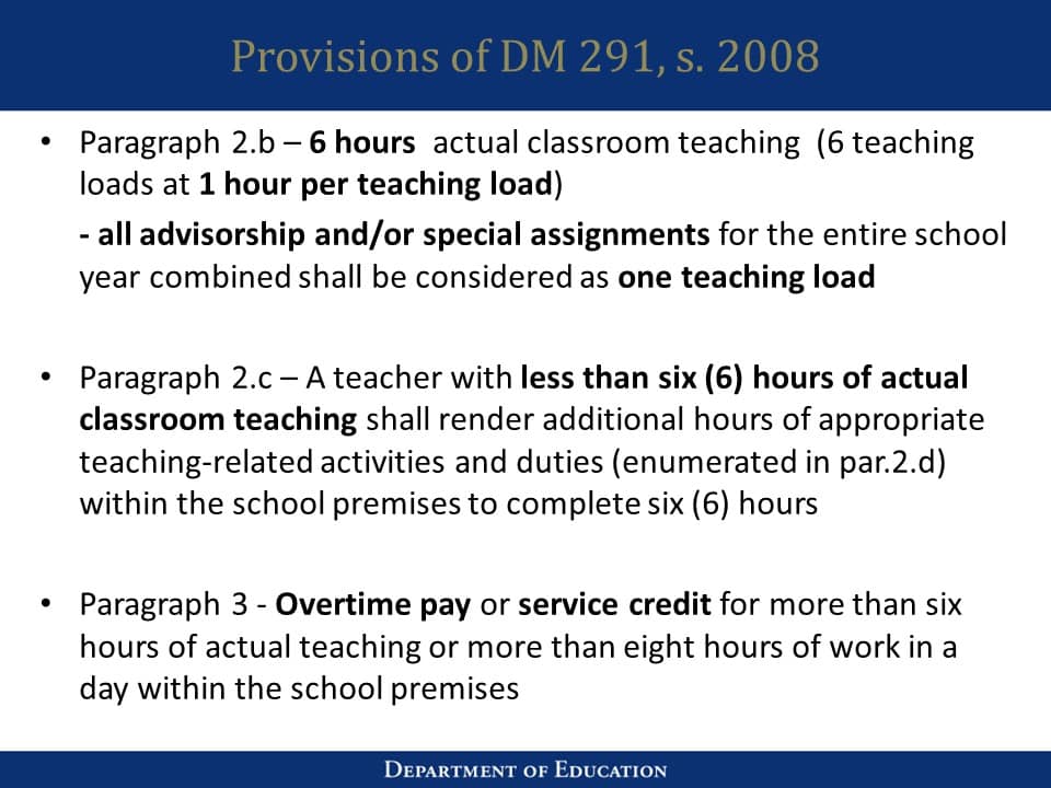 DepEd Teacher’s Workload Policy Study