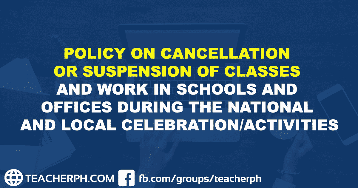 Guidelines On The Cancellation Or Suspension Of Classes And Work In