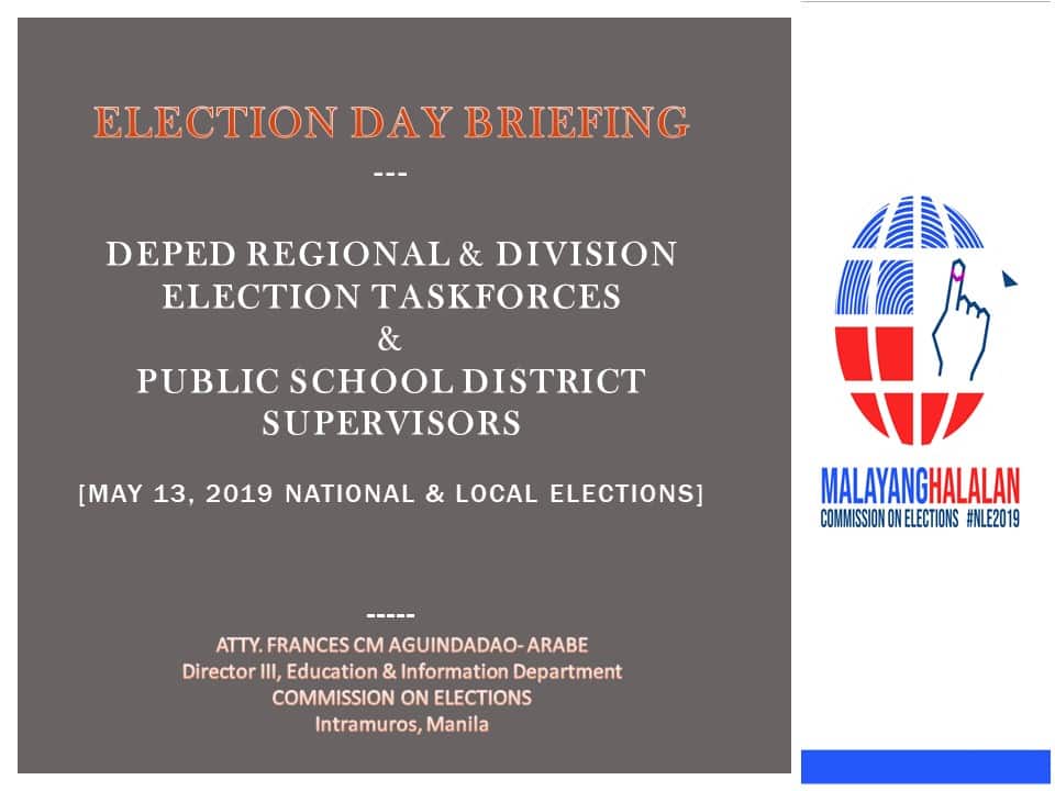 May 13, 2019 National and Local Elections Frequently Asked Questions