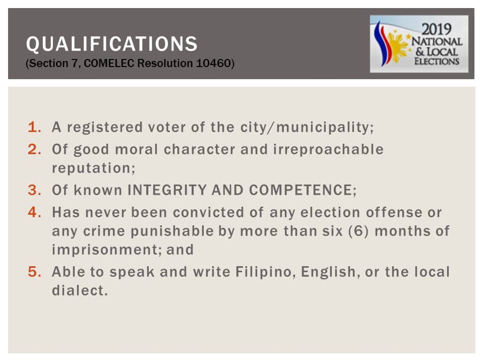 May 13, 2019 National and Local Elections Frequently Asked Questions