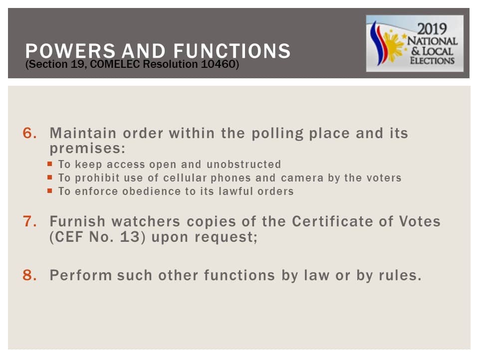 May 13, 2019 National and Local Elections Frequently Asked Questions