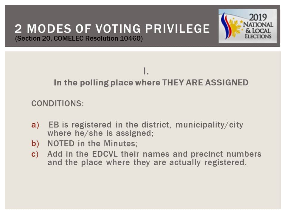 May 13, 2019 National and Local Elections Frequently Asked Questions