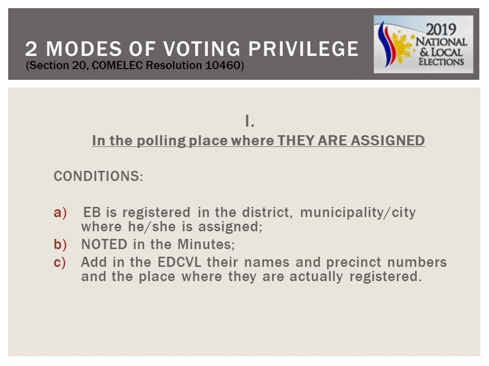 May 13, 2019 National and Local Elections Frequently Asked Questions