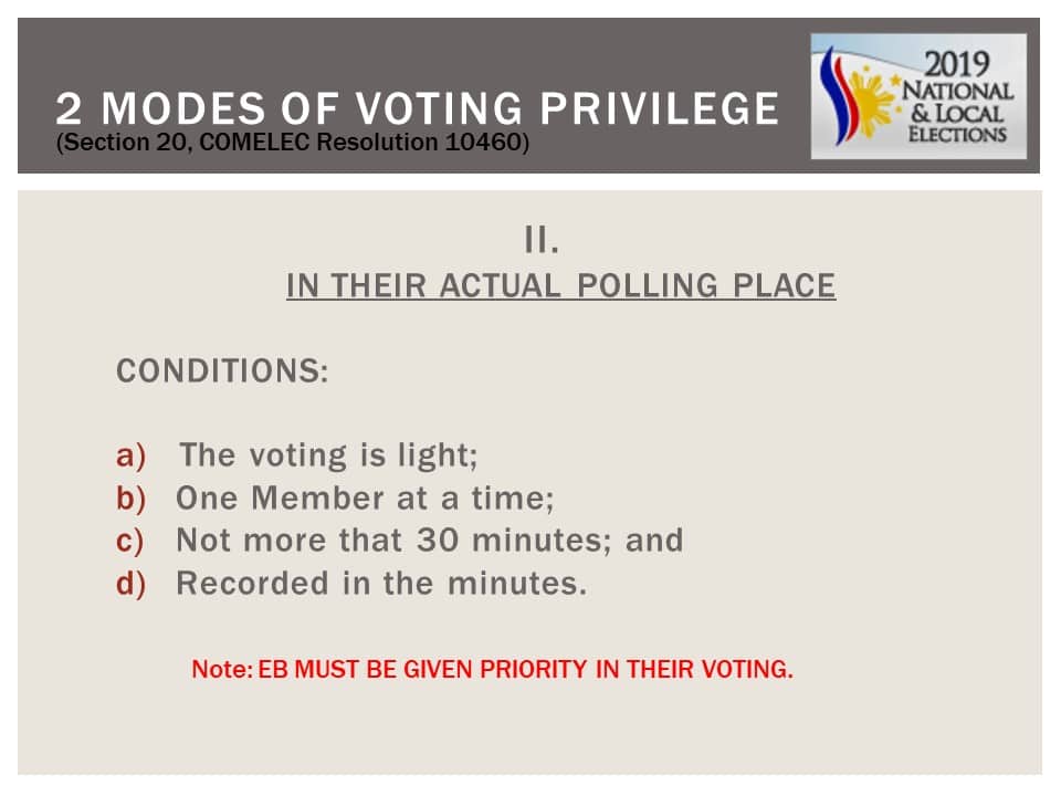 May 13, 2019 National and Local Elections Frequently Asked Questions