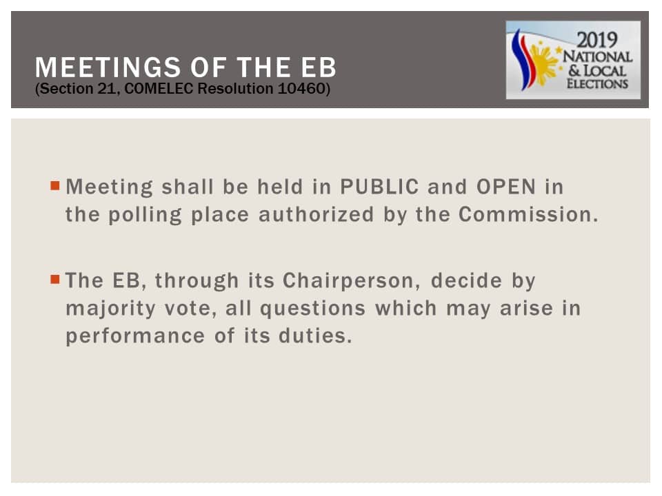 May 13, 2019 National and Local Elections Frequently Asked Questions