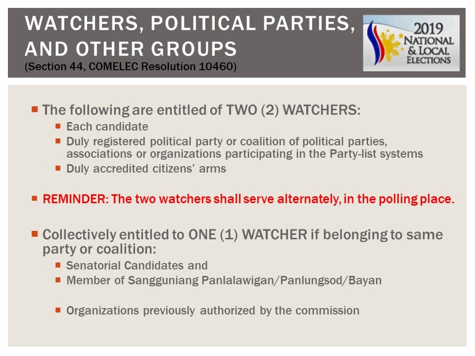 May 13, 2019 National and Local Elections Frequently Asked Questions