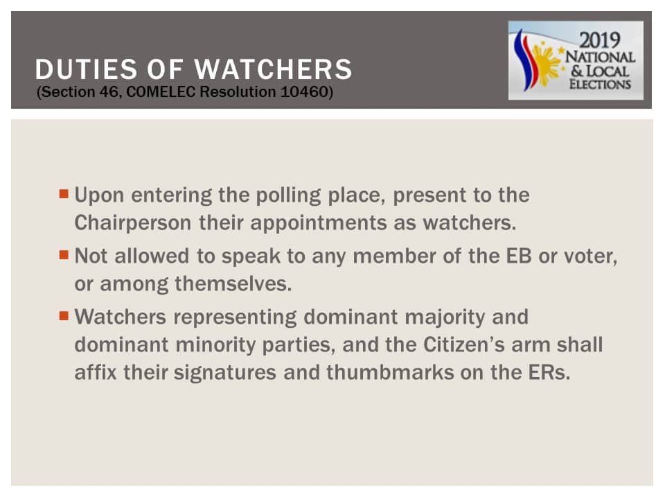 May 13, 2019 National and Local Elections Frequently Asked Questions