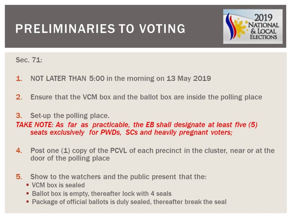 May 13, 2019 National and Local Elections Frequently Asked Questions