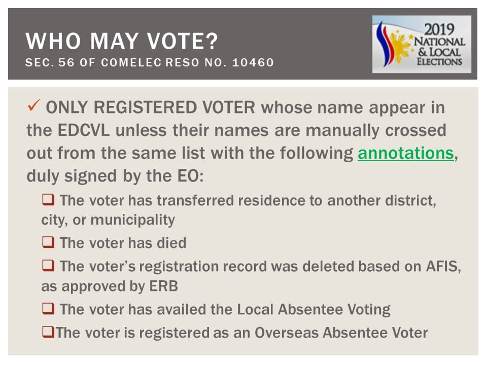 May 13, 2019 National and Local Elections Frequently Asked Questions