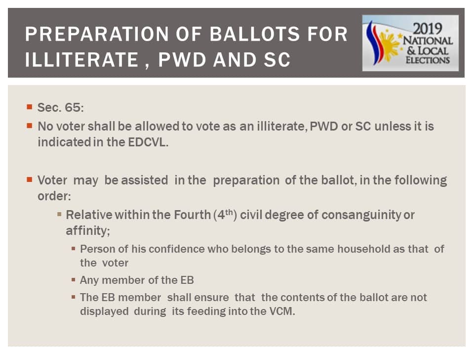 May 13, 2019 National and Local Elections Frequently Asked Questions