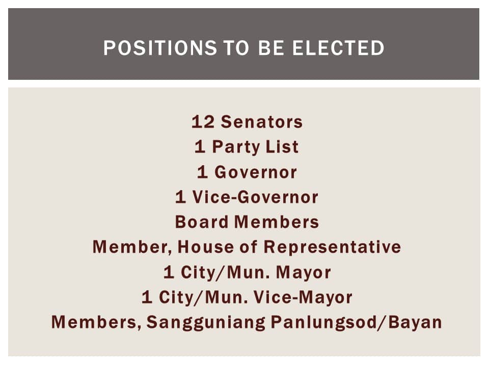 May 13, 2019 National and Local Elections Frequently Asked Questions