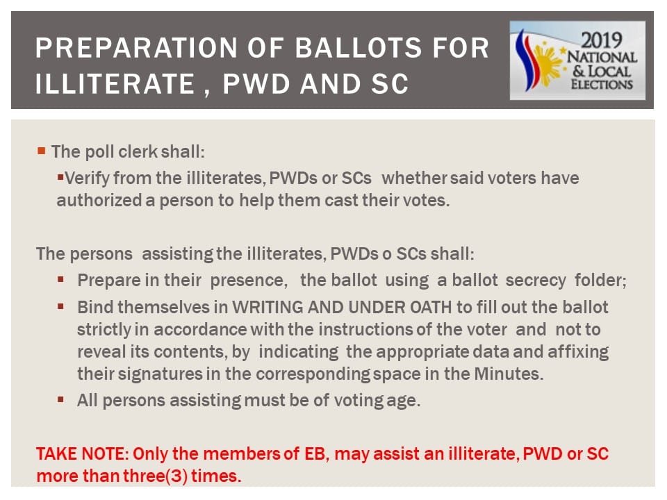 May 13, 2019 National and Local Elections Frequently Asked Questions