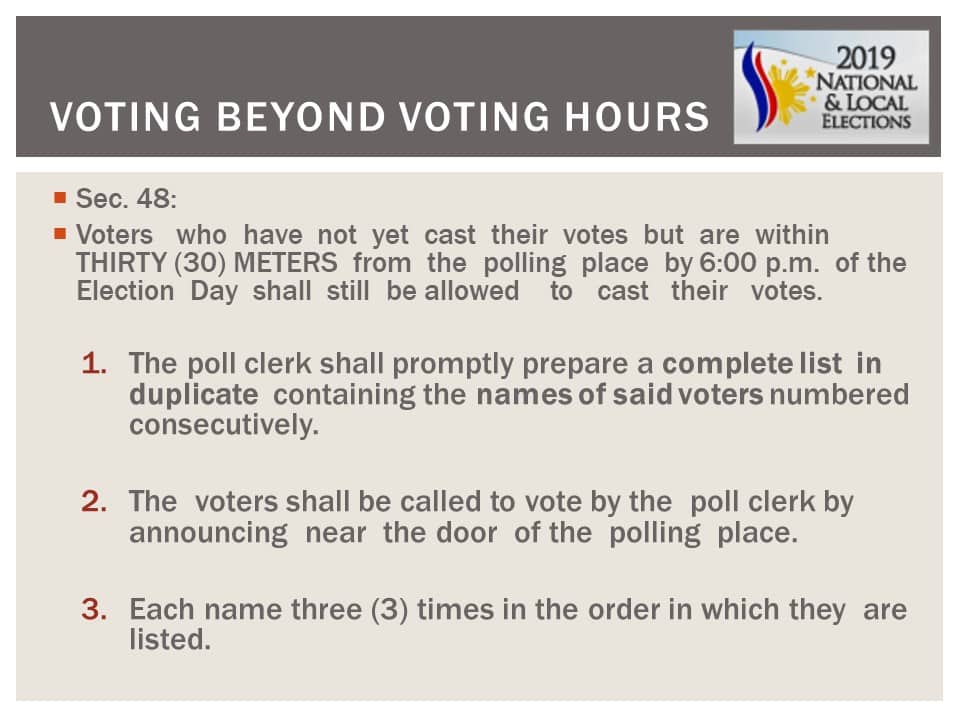 May 13, 2019 National and Local Elections Frequently Asked Questions
