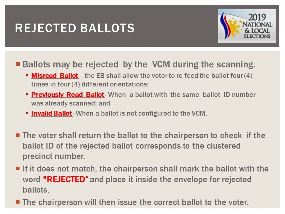 May 13, 2019 National and Local Elections Frequently Asked Questions