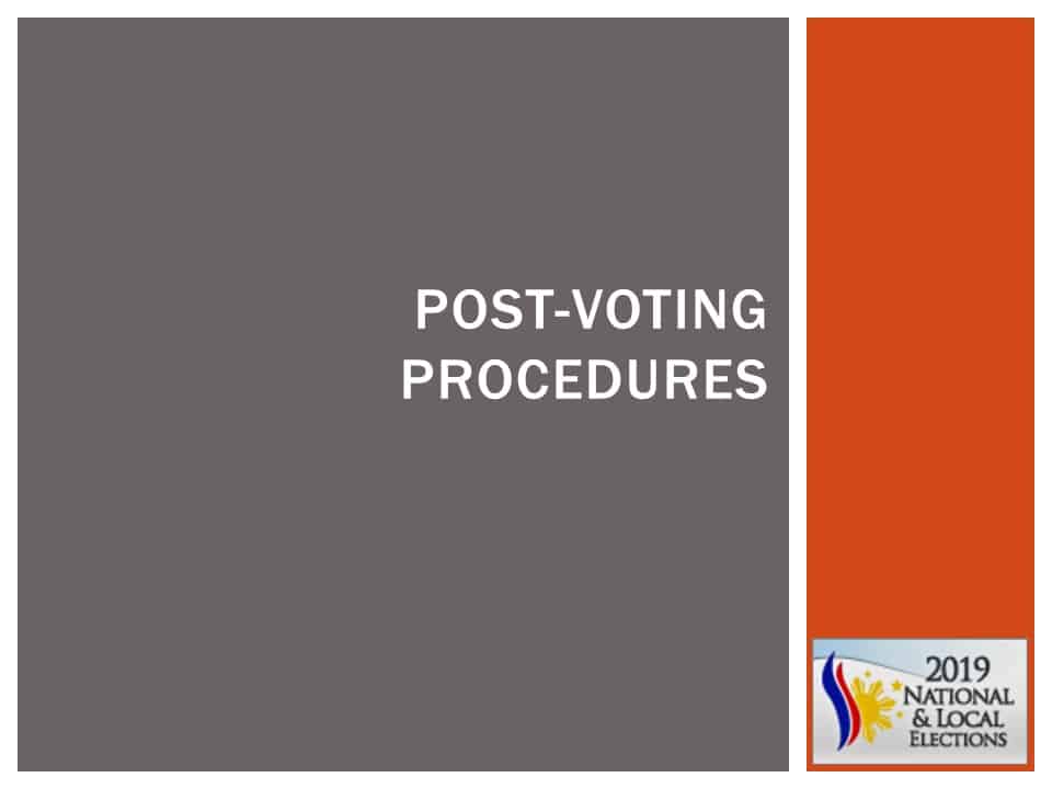 May 13, 2019 National and Local Elections Frequently Asked Questions