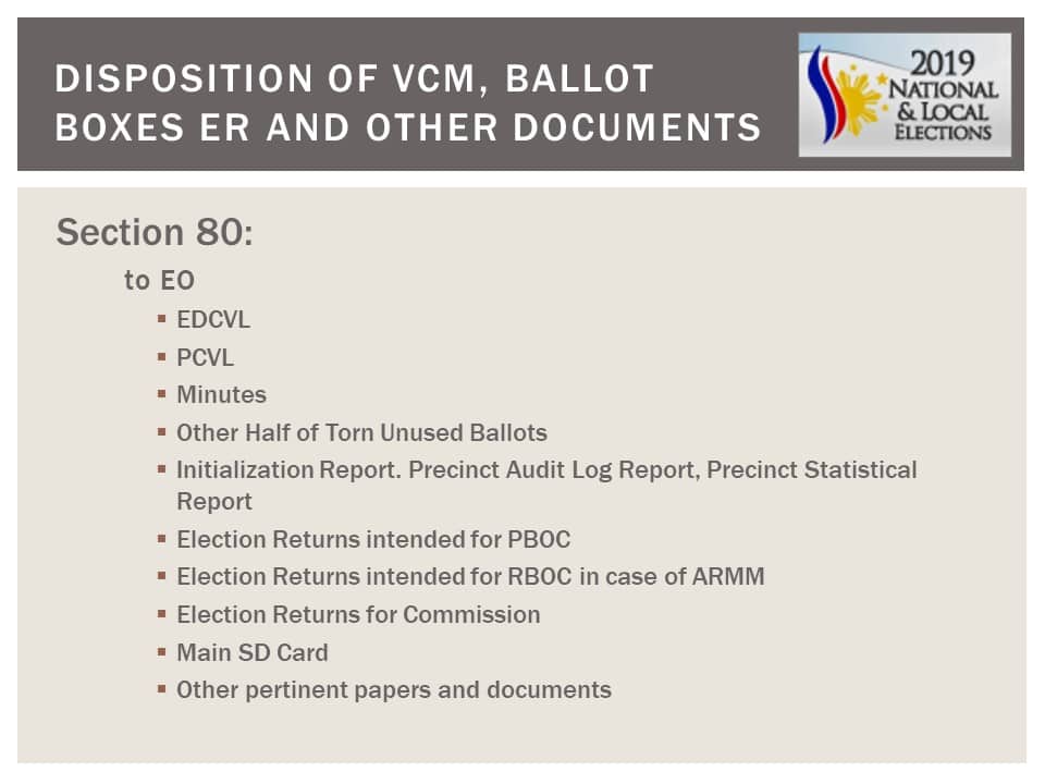 May 13, 2019 National and Local Elections Frequently Asked Questions