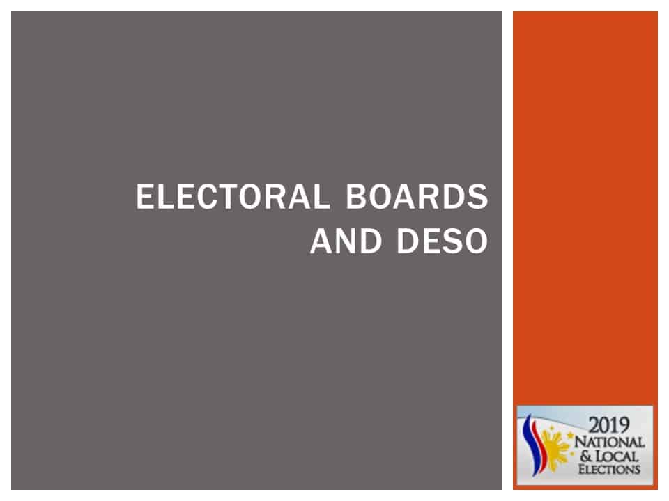 May 13, 2019 National and Local Elections Frequently Asked Questions