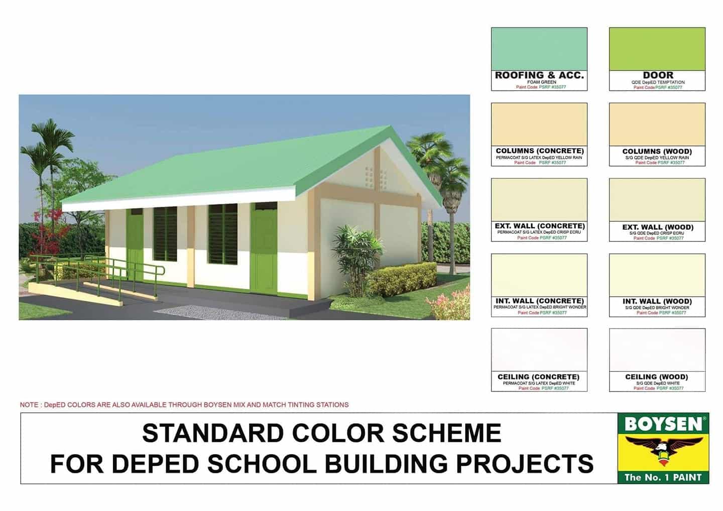 Standard Color Scheme for DepEd School Buildings