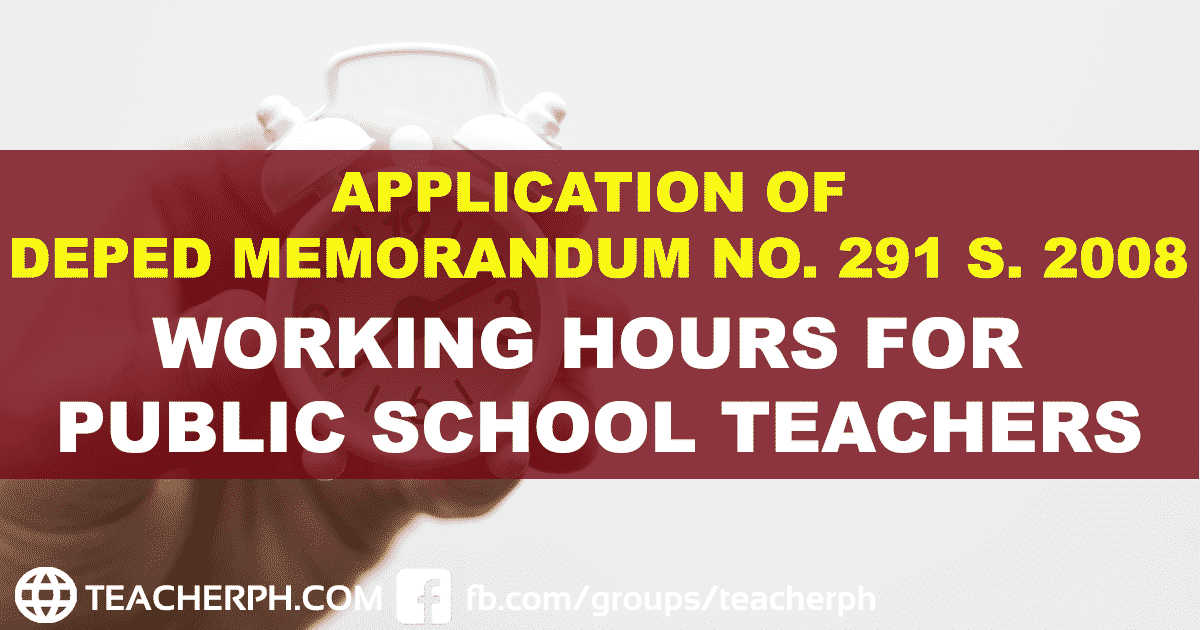 WORKING HOURS FOR PUBLIC SCHOOL TEACHERS