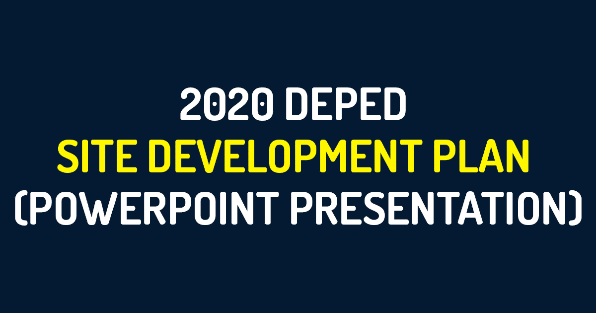 2020 DepEd Site Development Plan (SDP)