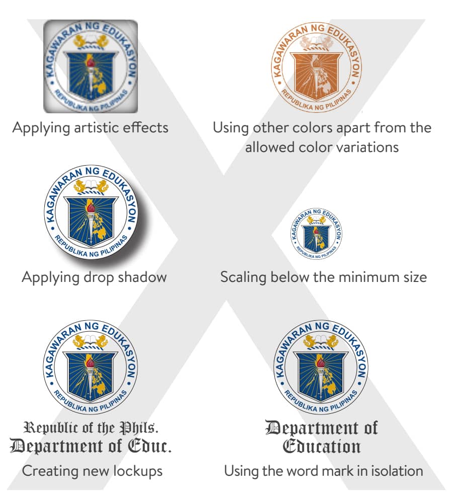 DepEd Seal and Usage: Don'ts