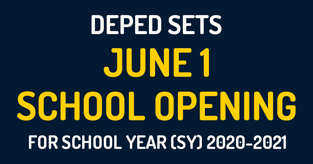 DepEd Sets June 1 School Opening TeacherPH