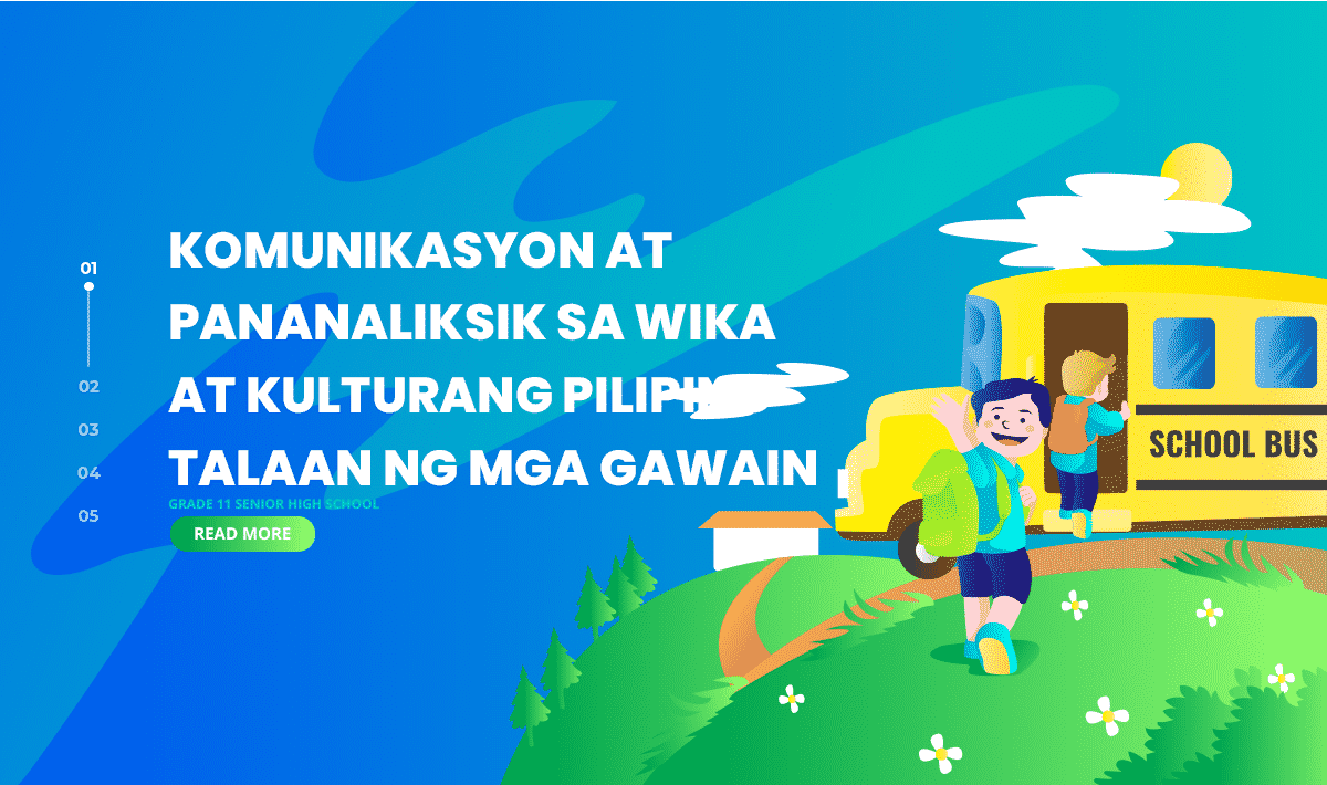 Komunikasyon at Pananaliksik sa Wika at Kulturang Pilipino Talaan ng mga Gawain