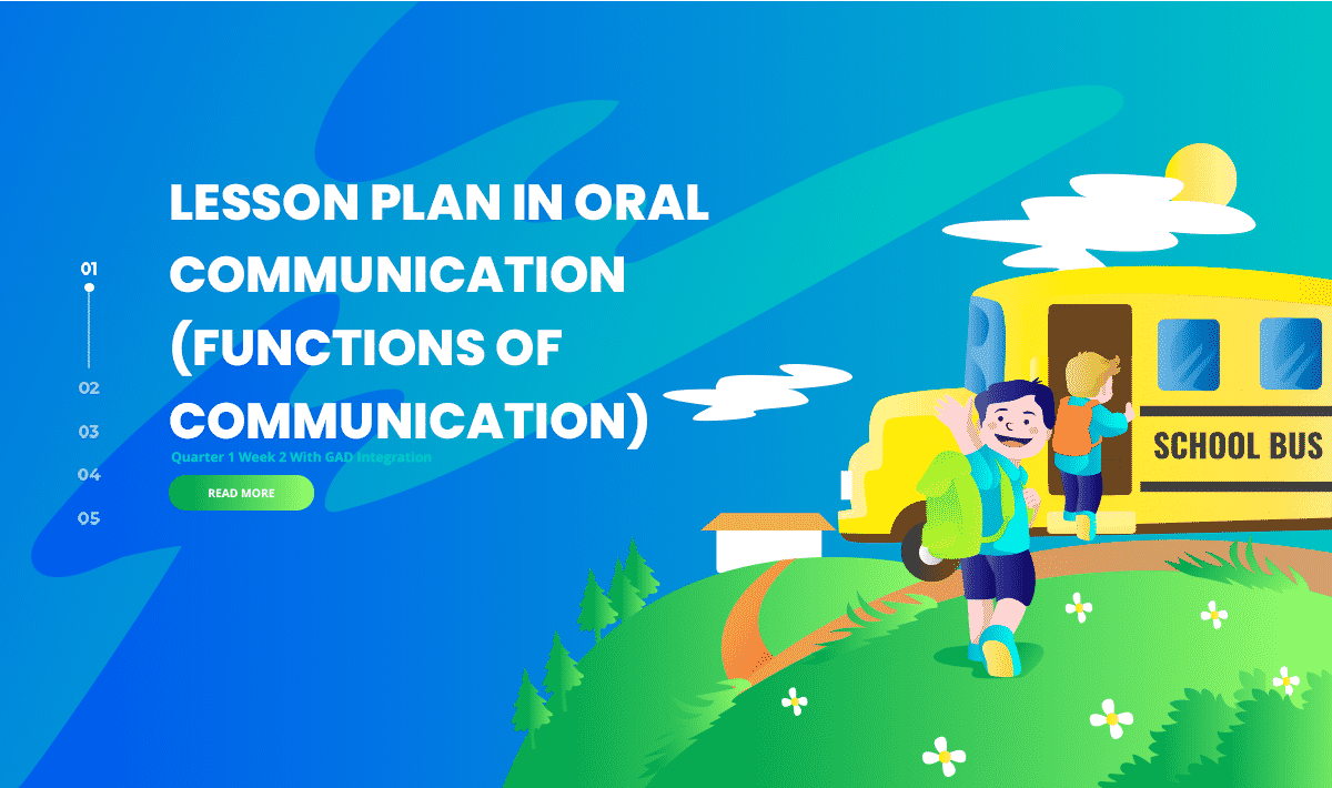 Lesson Plan in Oral Communication (Functions of Communication) Quarter 1 Week 2 With GAD Integration