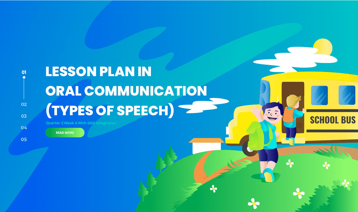 Lesson Plan in Oral Communication (Types of Speech) Quarter 2 Week 4 With GAD Integration
