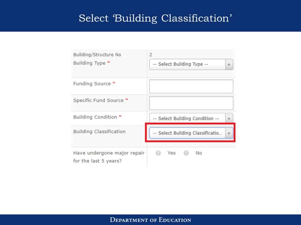 National School Building Inventory (NSBI) Enhanced Basic Education Information System (EBEIS) Encoding Step by Step Process