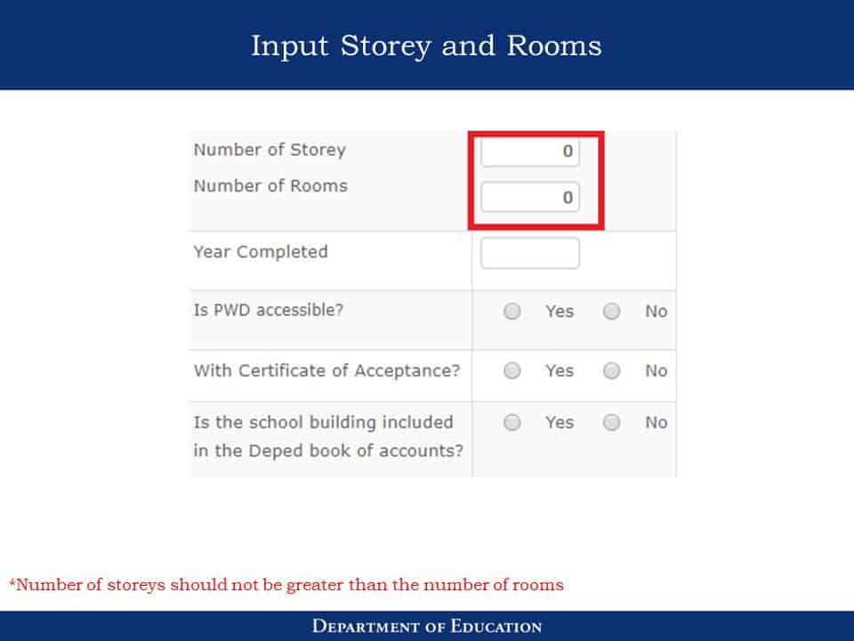 National School Building Inventory (NSBI) Enhanced Basic Education Information System (EBEIS) Encoding Step by Step Process