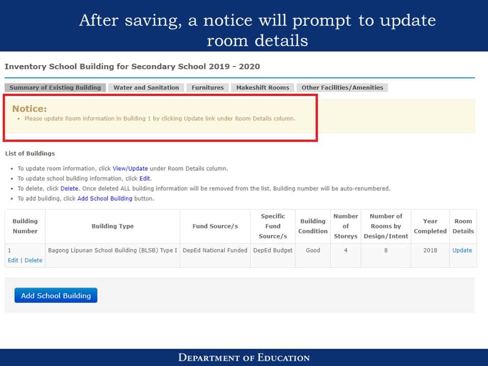 National School Building Inventory (NSBI) Enhanced Basic Education Information System (EBEIS) Encoding Step by Step Process