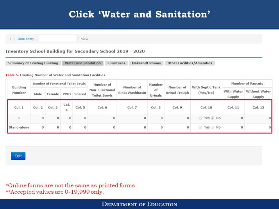 National School Building Inventory (NSBI) Enhanced Basic Education Information System (EBEIS) Encoding Step by Step Process