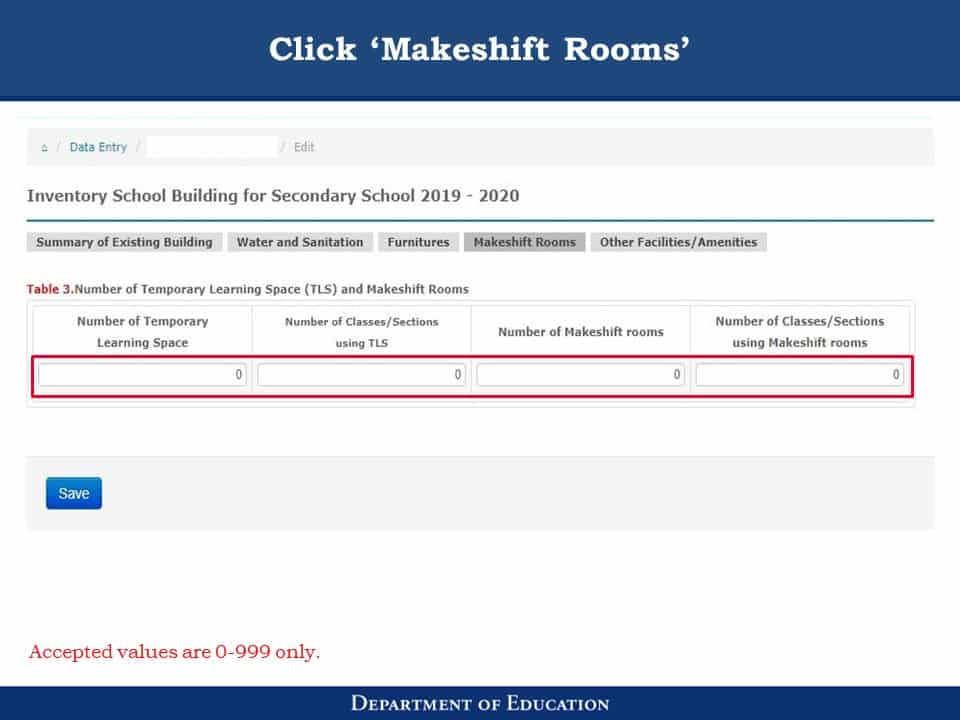 National School Building Inventory (NSBI) Enhanced Basic Education Information System (EBEIS) Encoding Step by Step Process