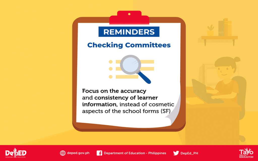 DepEd School Forms Checking Reminders 1