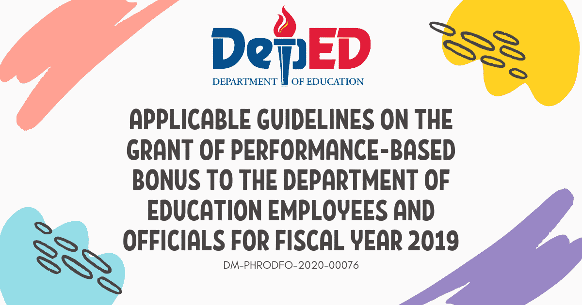 Applicable Guidelines on the Grant of Performance-Based Bonus (PBB) for Fiscal Year 2019
