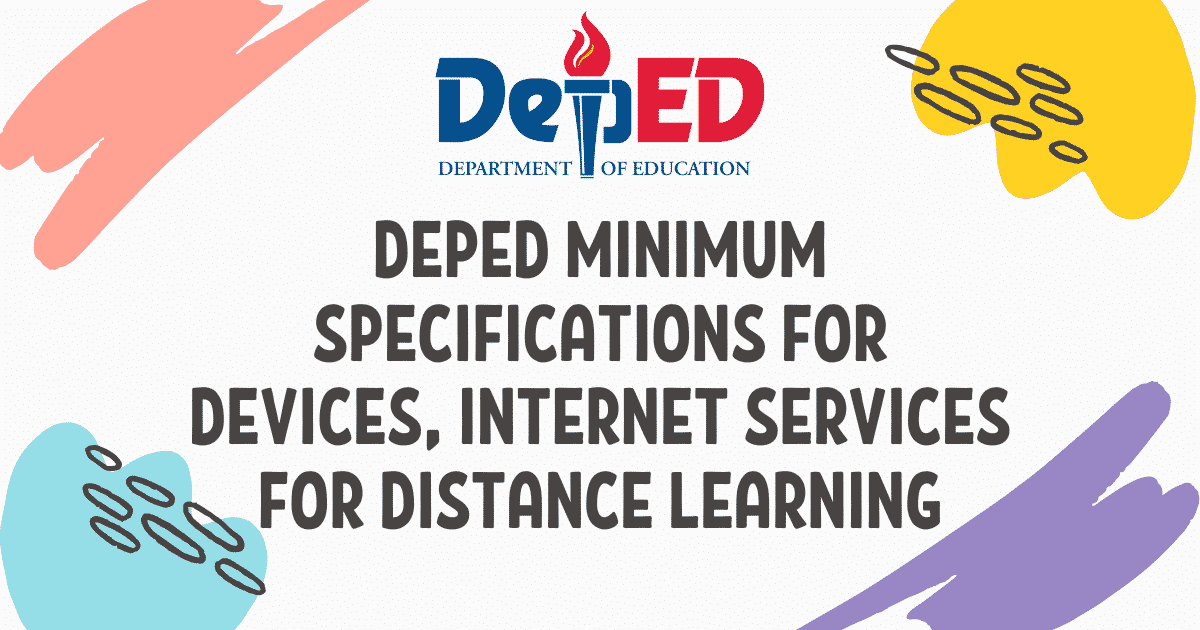 DepEd Minimum Specifications for Devices, Services for