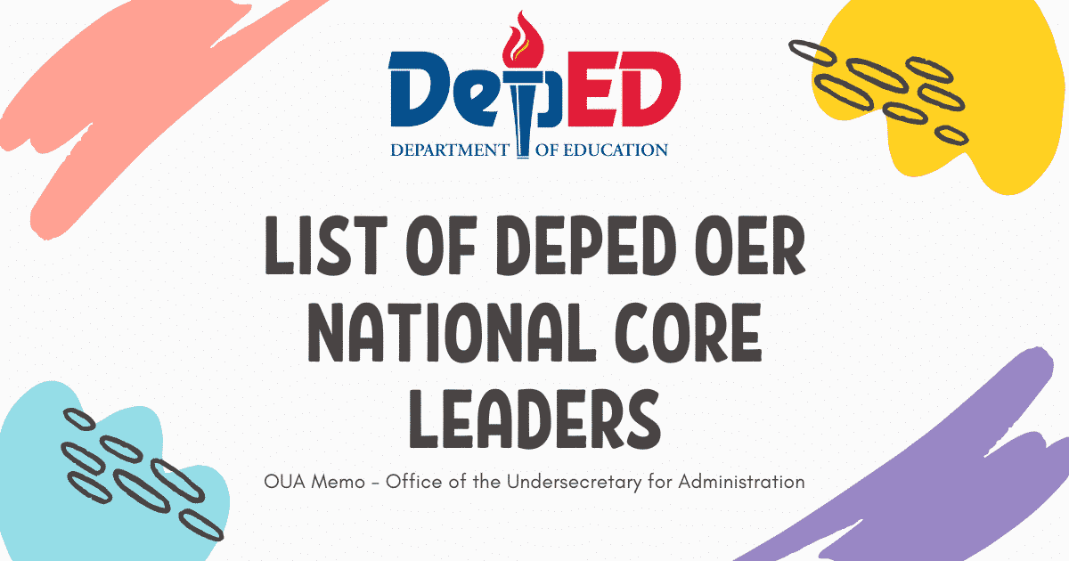 List of DepEd OER National Core Leaders