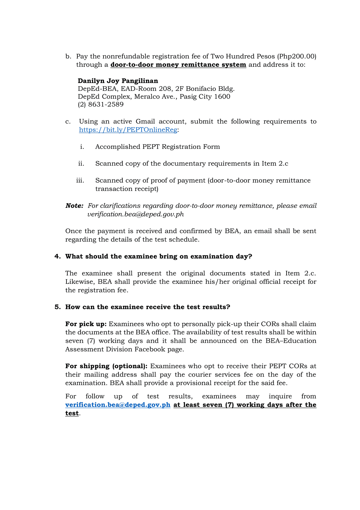 2021 Online Registration in the Philippine Educational Placement Test
