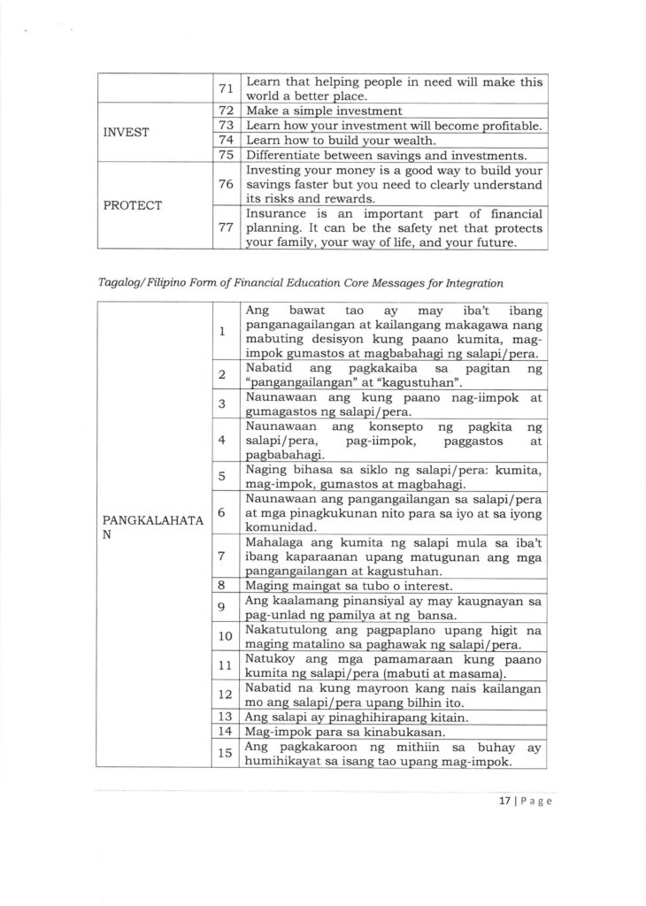 DepEd Financial Education Policy (DepEd Order No. 22, s. 2021)