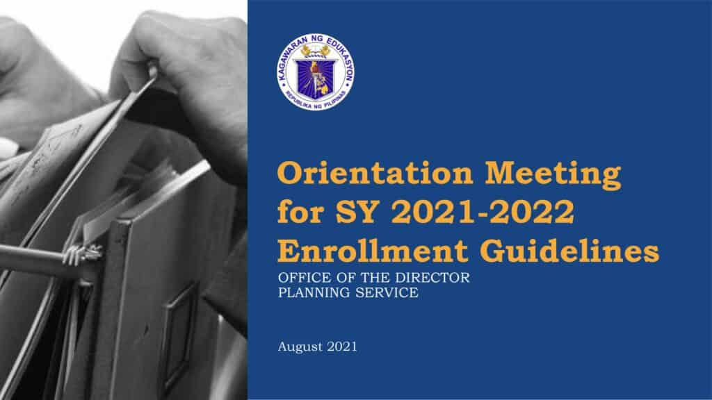 DepEd Guidelines on Enrollment for School Year 2021-2022