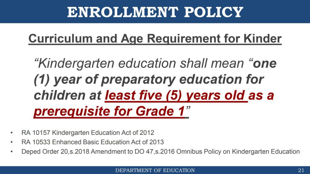 DepEd Guidelines on Enrollment for School Year 2021-2022