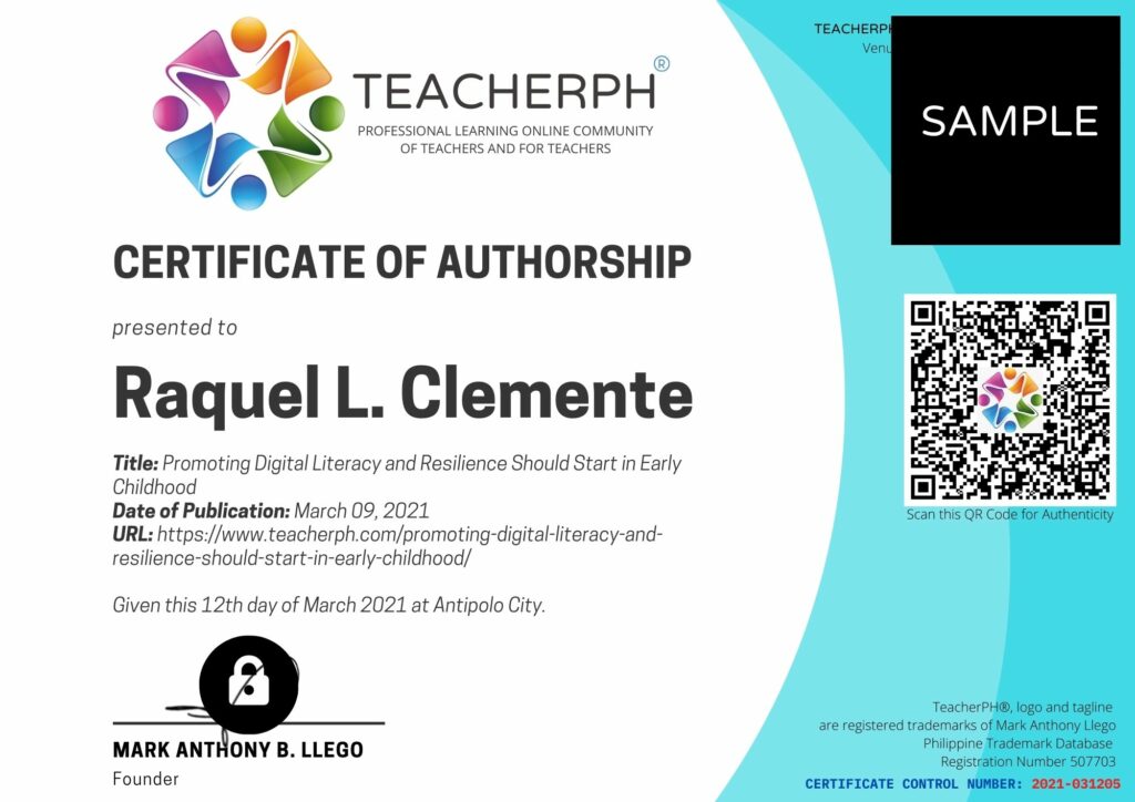 TeacherPH Authorship Certificate