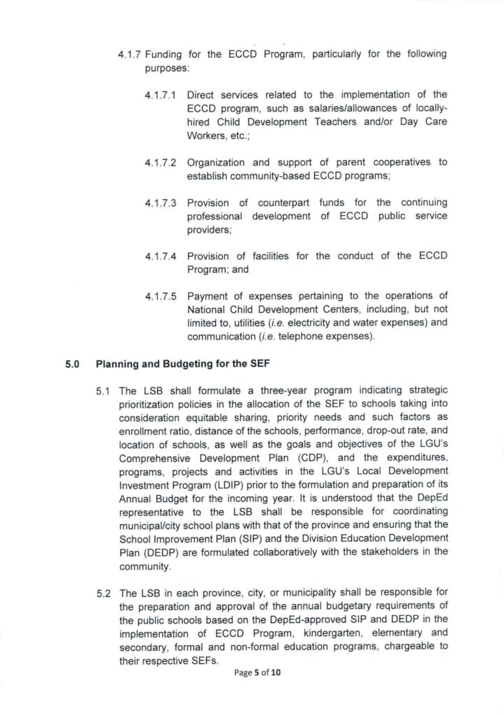 DepEd-DBM-DILG Joint Memorandum Circular No. 1, s. 2017