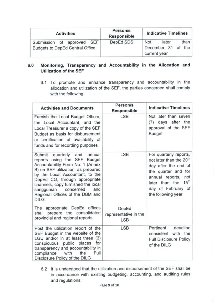 DepEd-DBM-DILG Joint Memorandum Circular No. 1, s. 2017